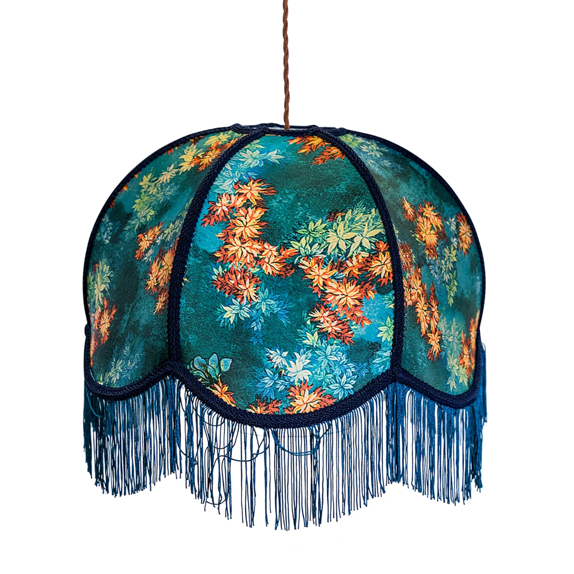 Frilled Lampshade with Floral Design (Lampshade Only)