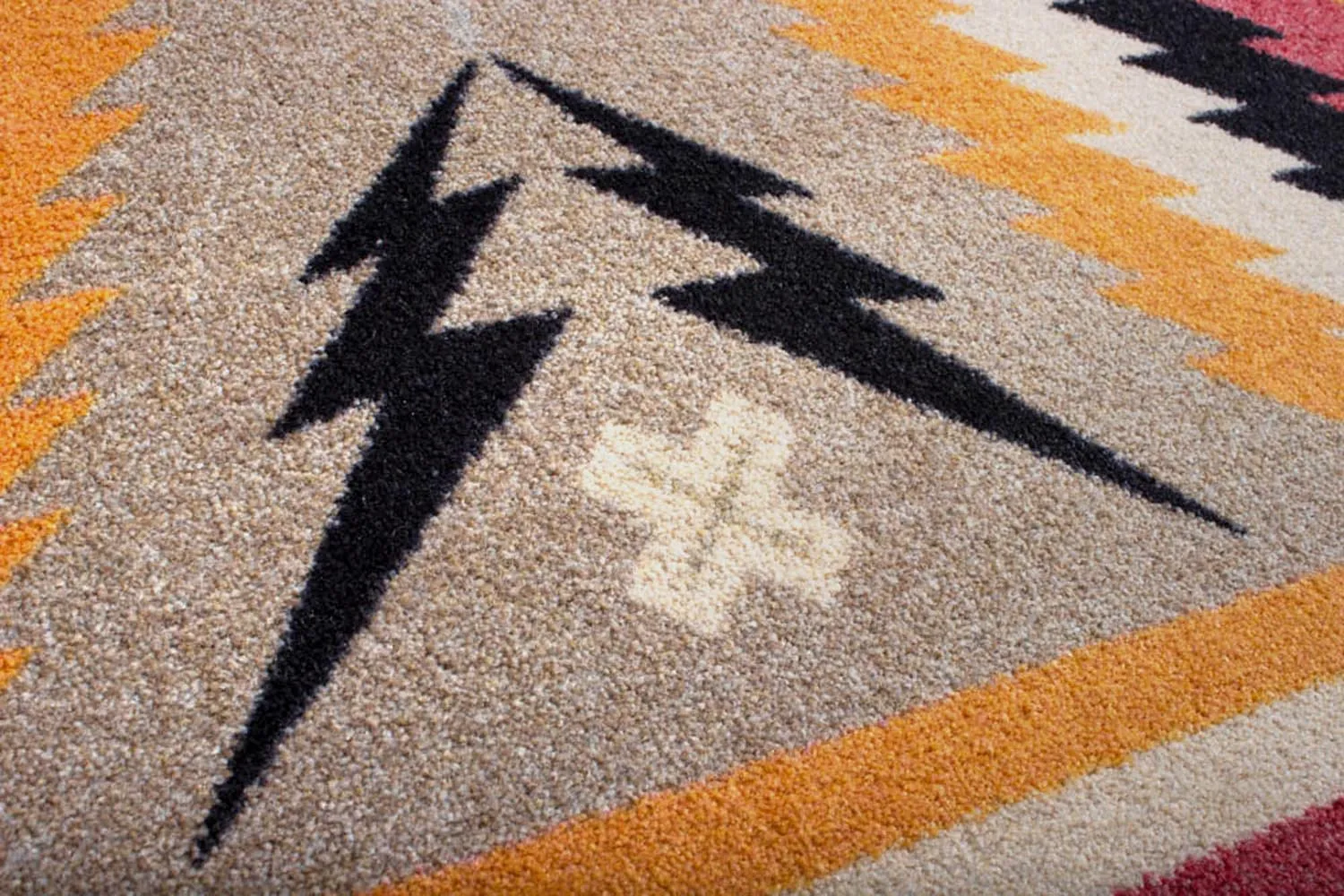 Fury Peaks Black Frames Rugs & Runner