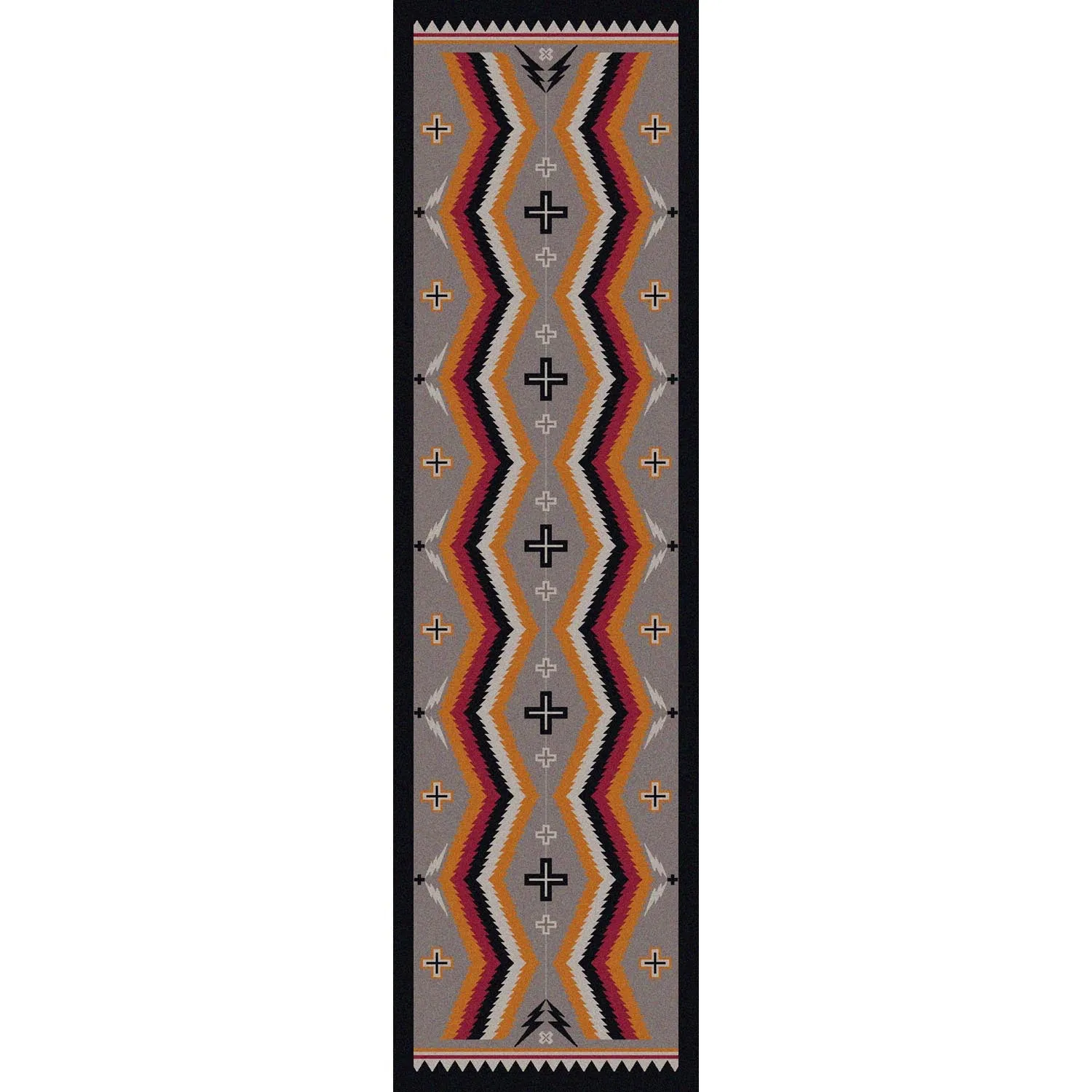 Fury Peaks Black Frames Rugs & Runner