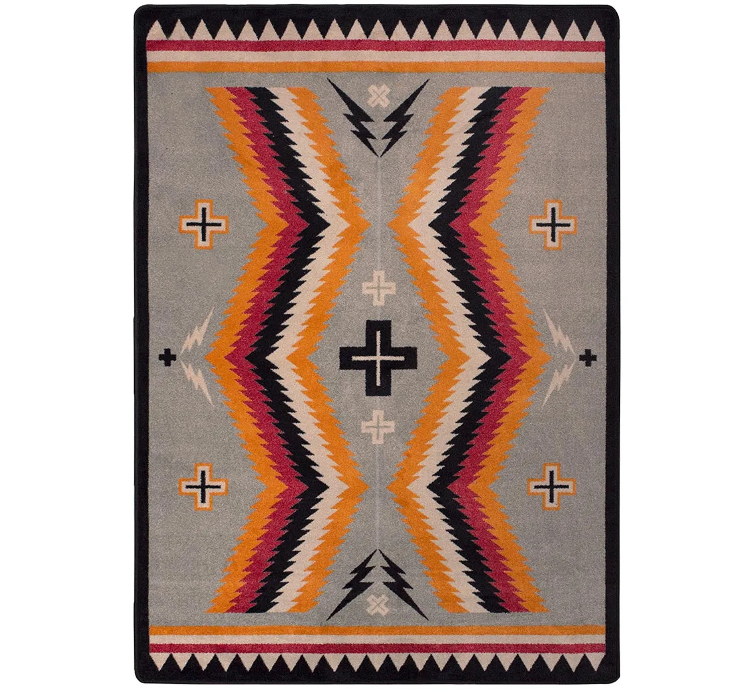 Fury Peaks Black Frames Rugs & Runner