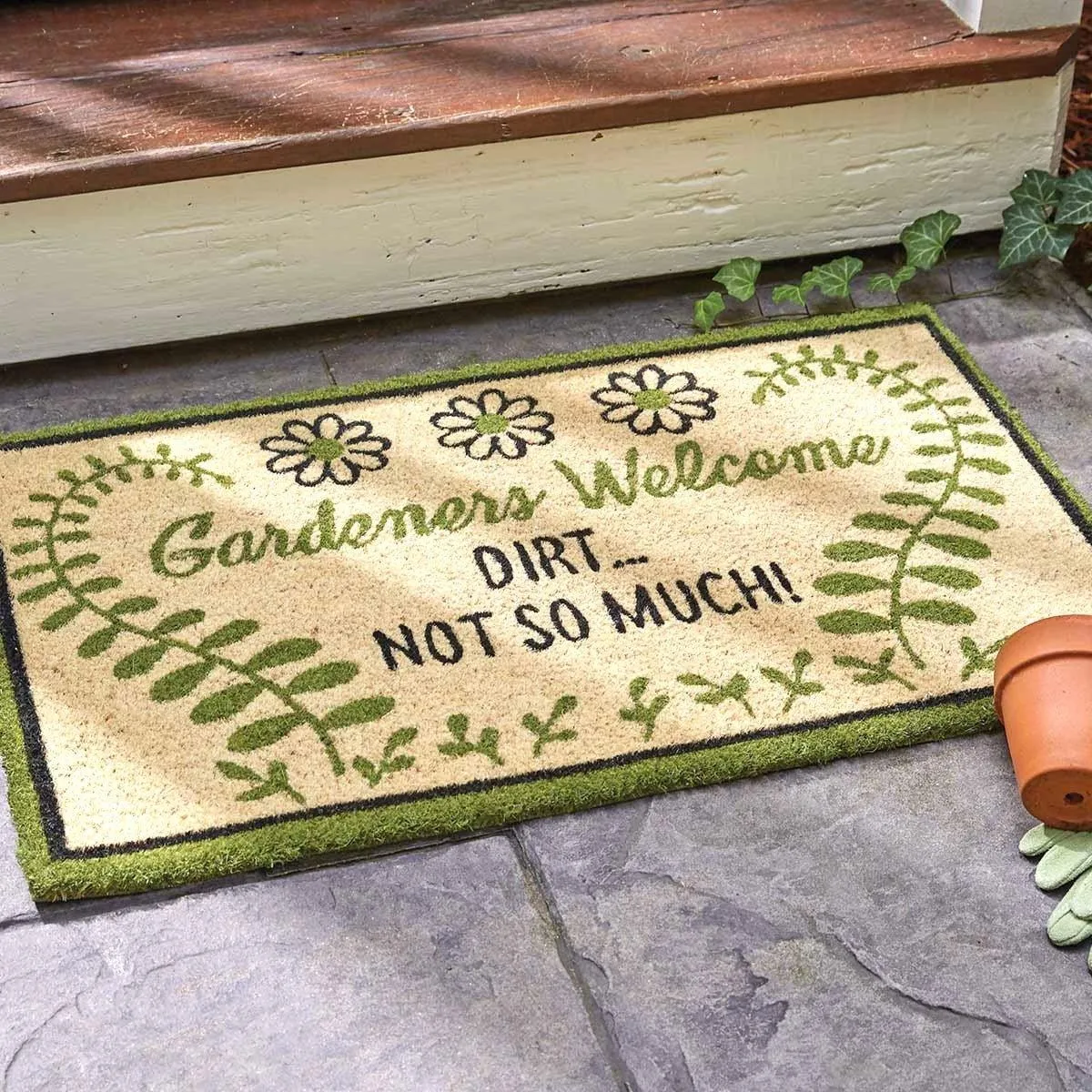 Gardeners Welcome Doormat modern serveware, serving platter