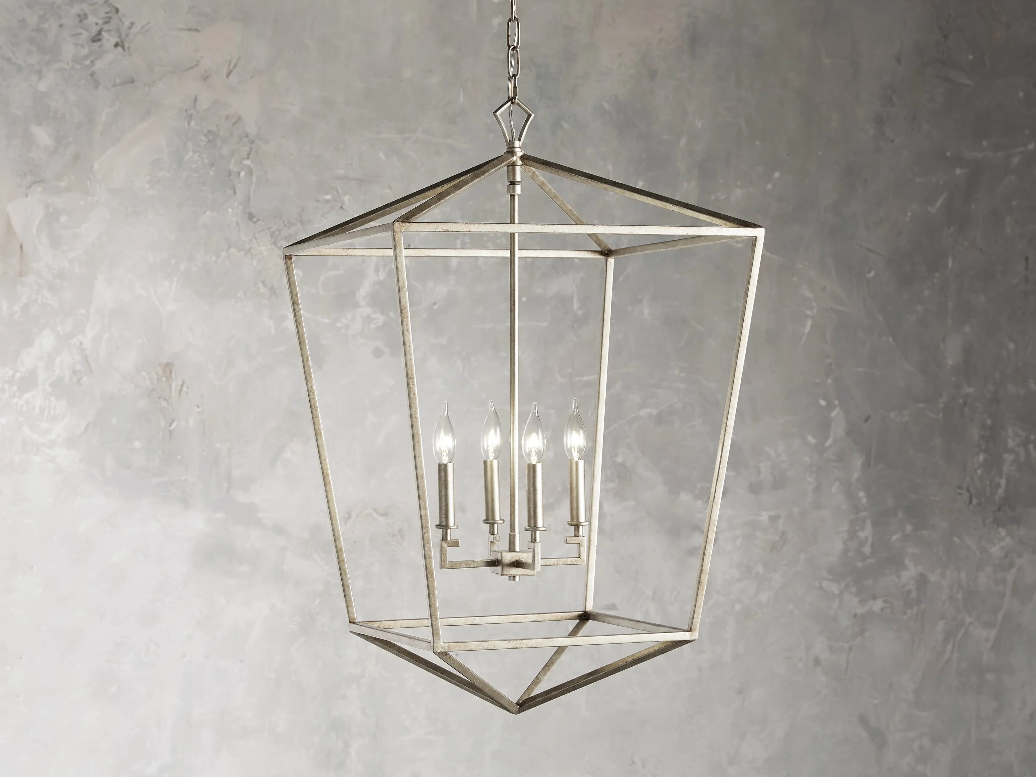 Garnet 33" Chandelier in Silver
