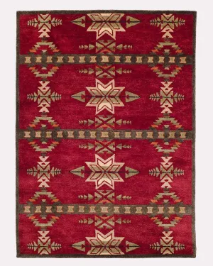 Gatekeeper Hand Tufted Rugs - Red sectional couch, U-shape sofa