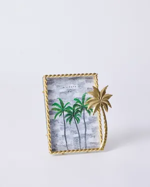 Gilded Palm Photo Frame dinnerware set, ceramic plates