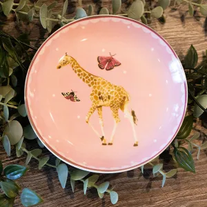 Giraffe Print Trinket Dish with Pink Background kitchen essentials, utensils set