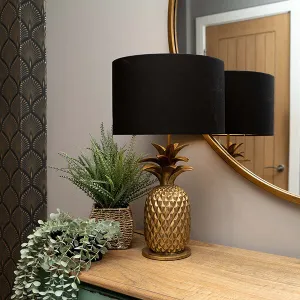 Glamorous Pineapple Gold Base Lamp with Black and Gold Shade kitchen essentials, utensils set