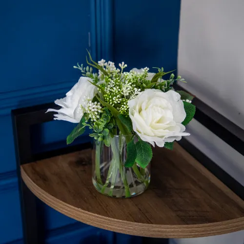 Glass Vase With Roses