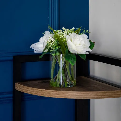 Glass Vase With Roses