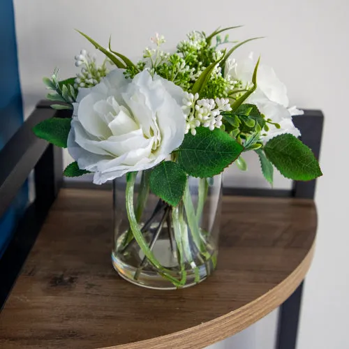 Glass Vase With Roses