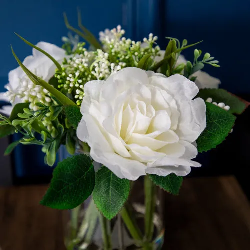 Glass Vase With Roses