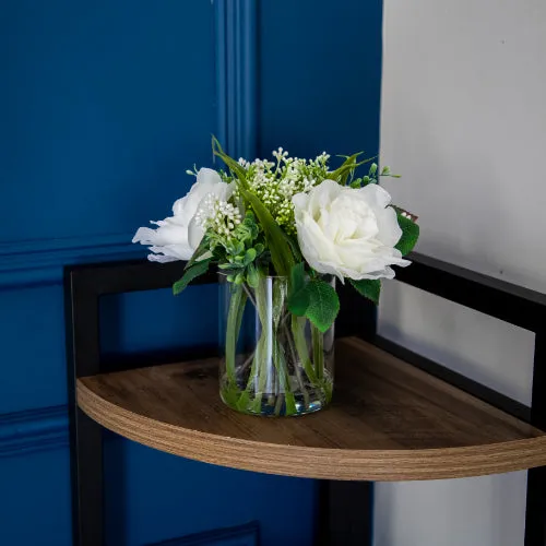Glass Vase With Roses