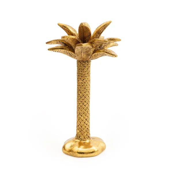 Gold Palm Tree Design- Dinning Candleholder