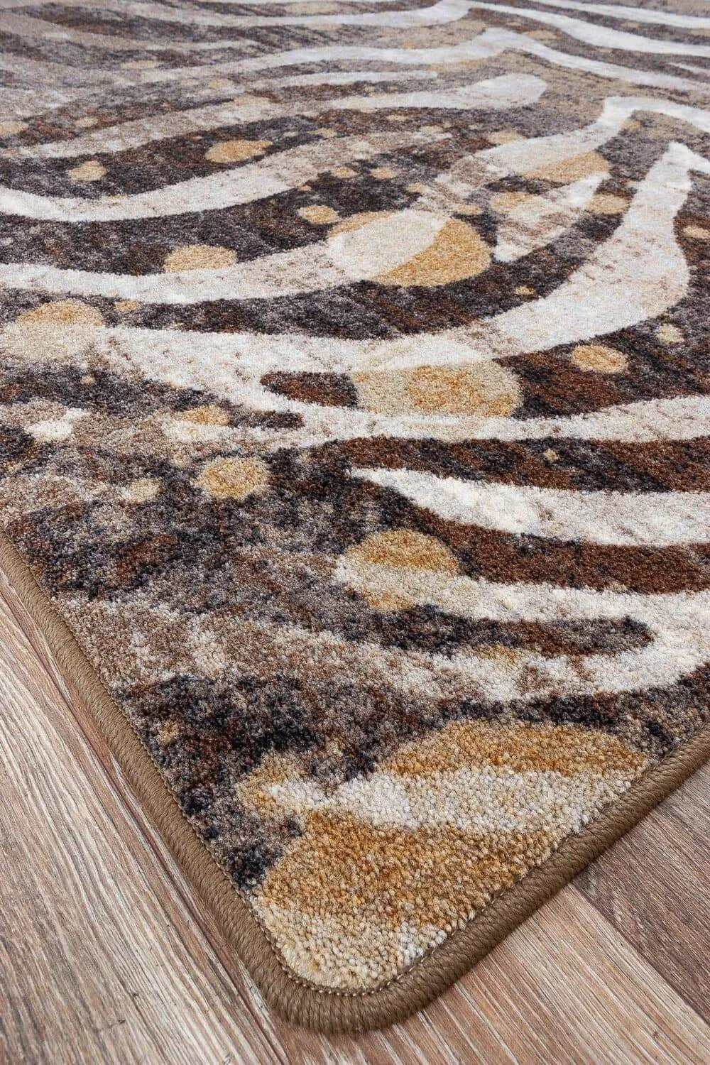 Gold Splash Zebra Print Rugs