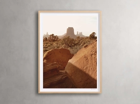Golden Peaks IV Framed Print