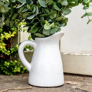 Graceful White Jug Vase with Tilted Spout for Flowers kitchen essentials, utensils set