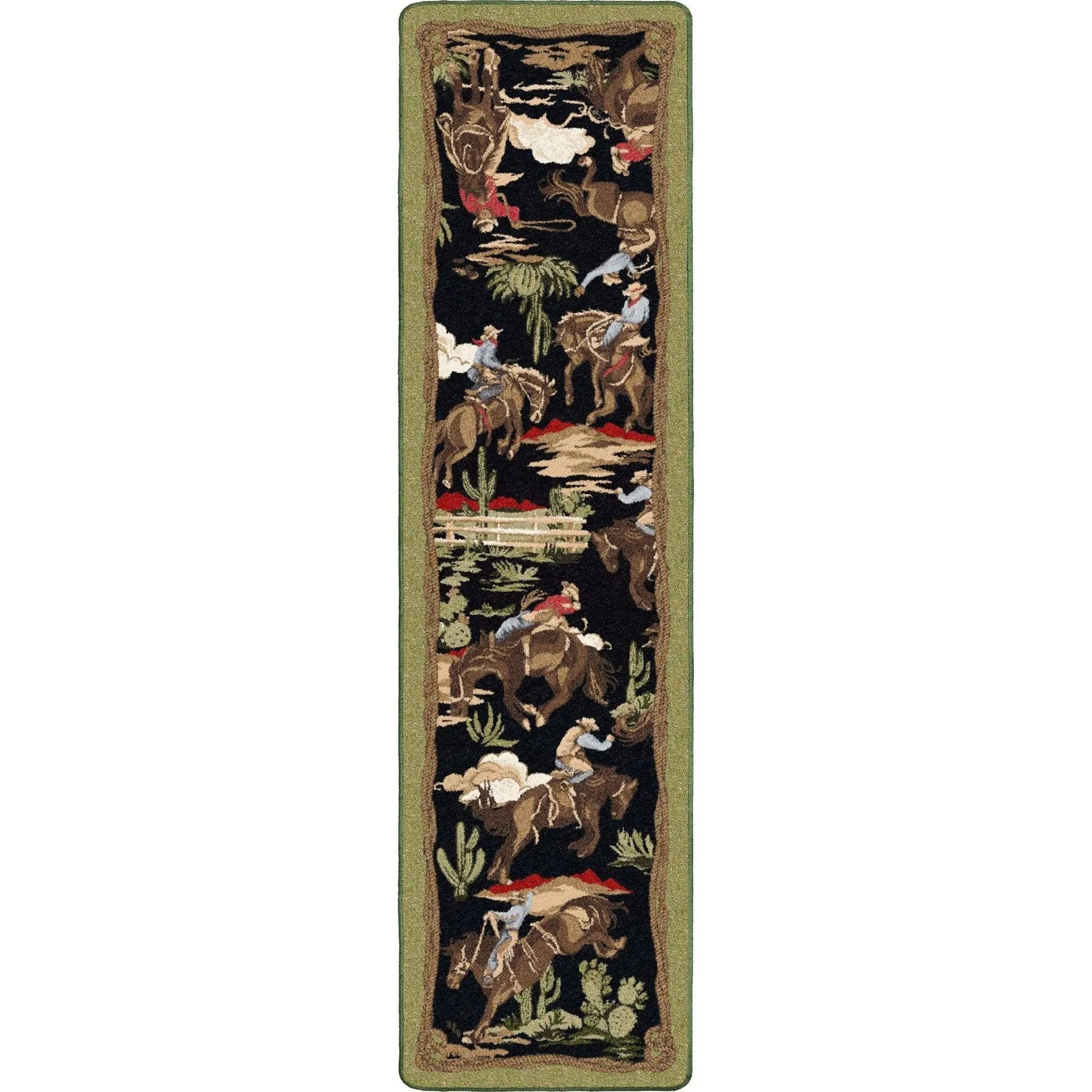 Green Bronc Western Rugs