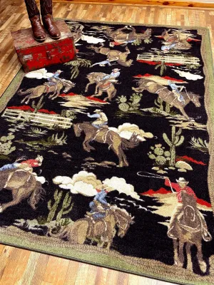 Green Bronc Western Rugs serving tray, cheese board