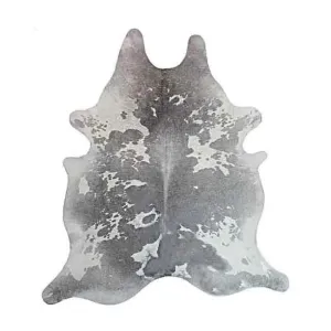 Grey and White Cowhide Rug USA rug, patriotic rug