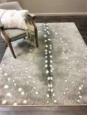 Grey Axis Hide Area Rug folding guest bed, rollaway bed