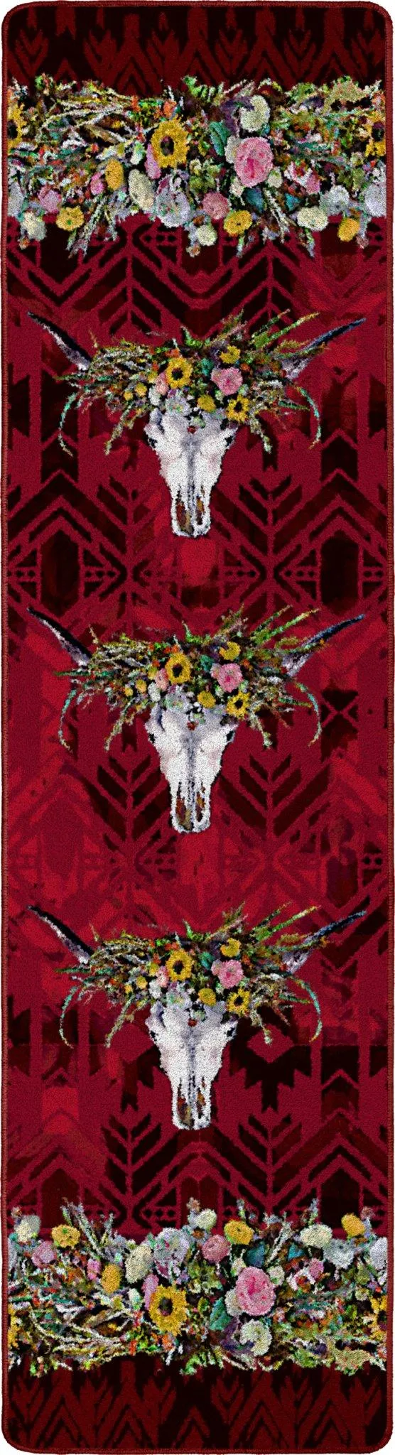 Hailey Floral & Skulls Floor Runner folding guest bed, rollaway bed