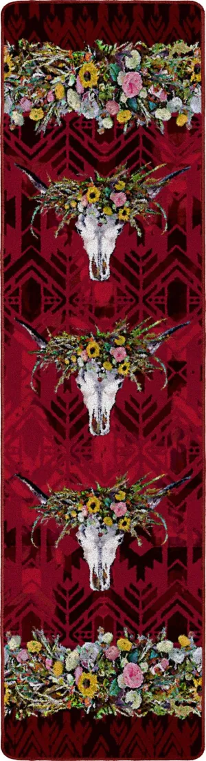 Hailey Floral & Skulls Floor Runner folding guest bed, rollaway bed