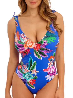 Halkidiki Plunge Swimsuit - Ultramarine