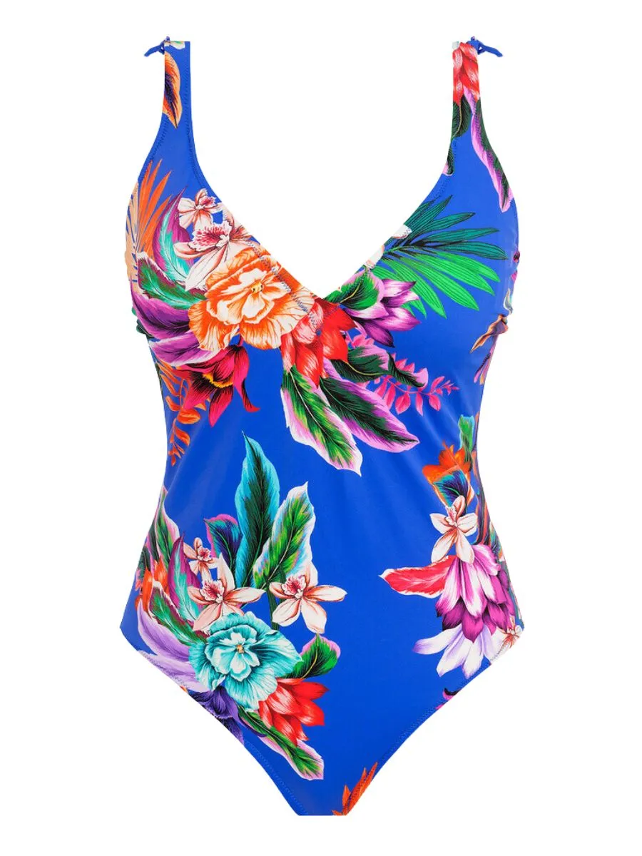 Halkidiki Plunge Swimsuit - Ultramarine