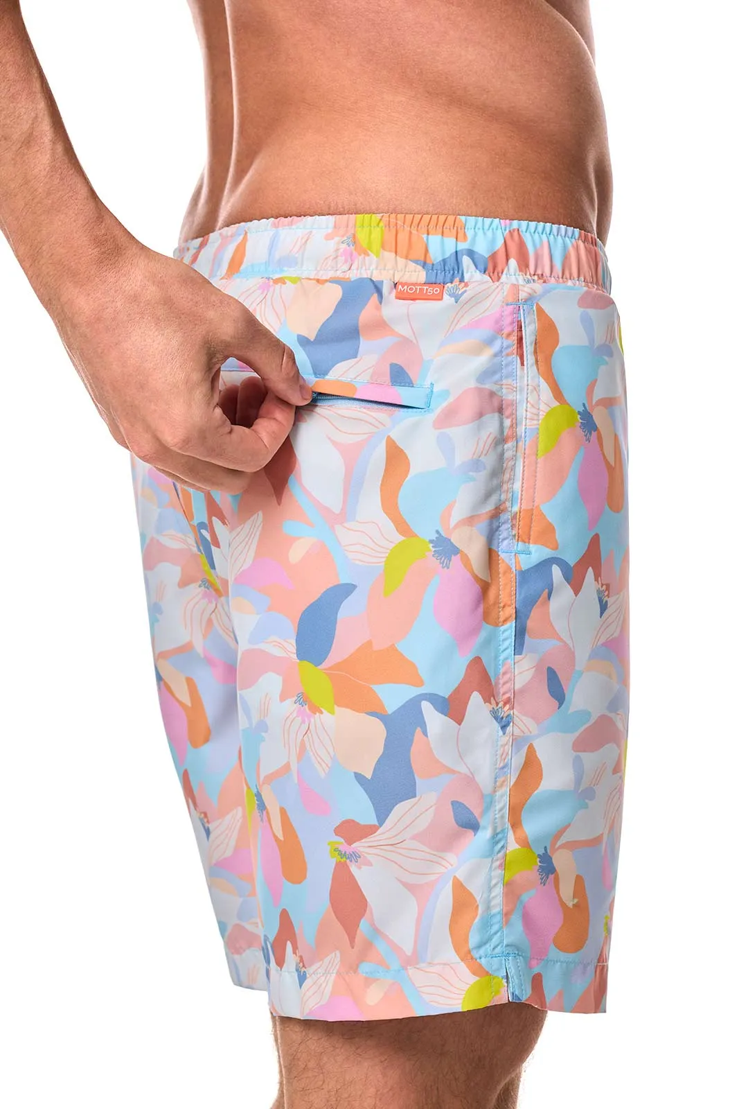 Harrison - Mens 5.5" Inseam Swim Trunk - Bleached Honeysuckle | Bleached Honeysuckle