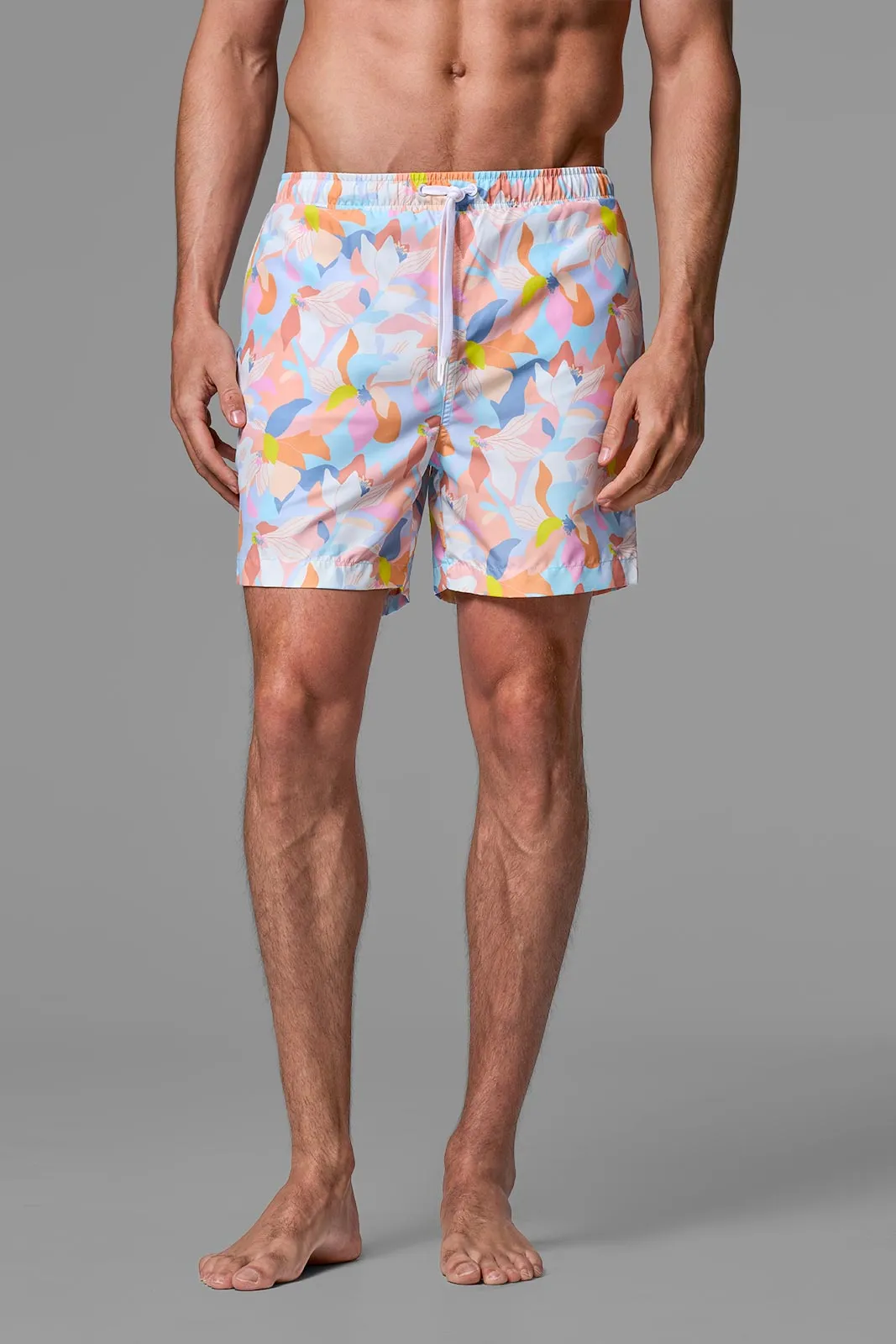 Harrison - Mens 5.5" Inseam Swim Trunk - Bleached Honeysuckle | Bleached Honeysuckle