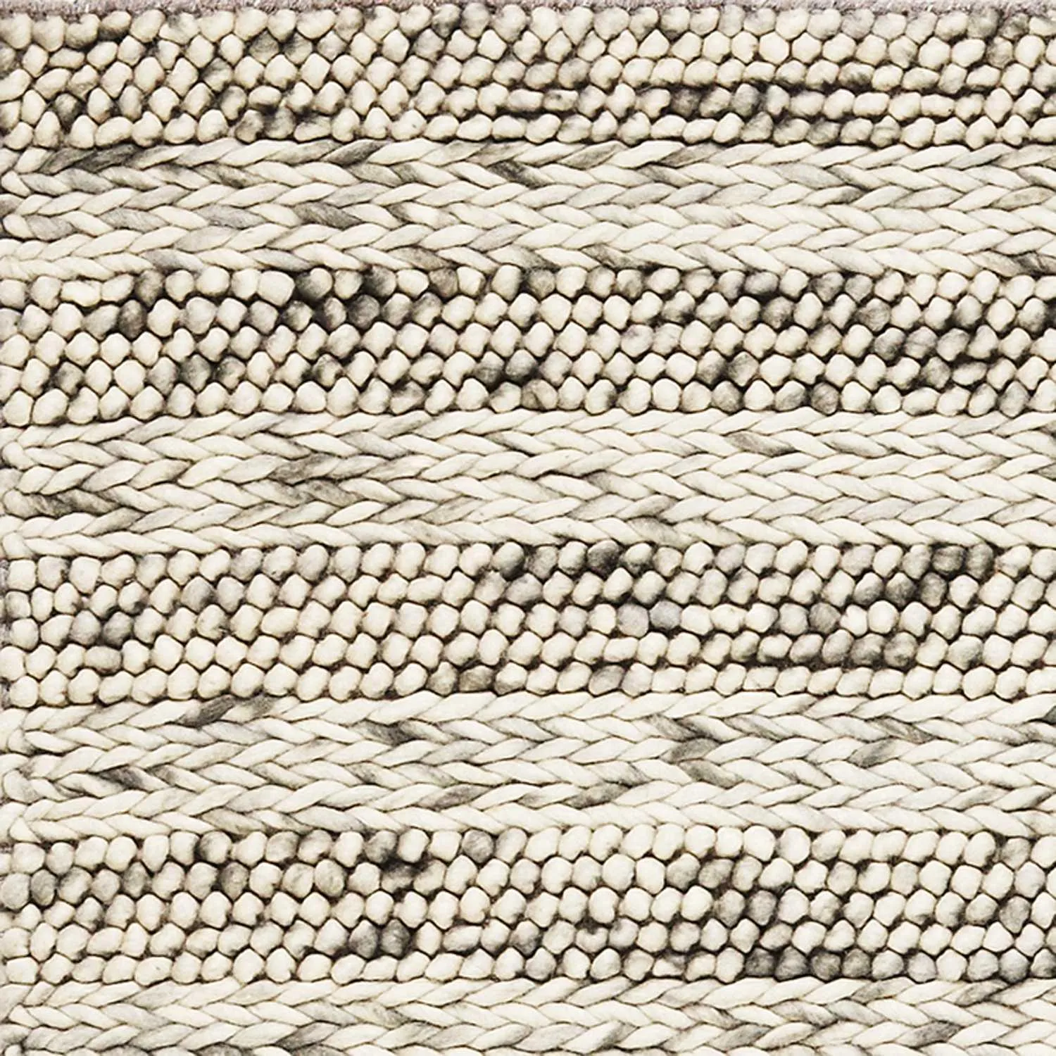 Heather Grey Wool Area Rug 5'x7'