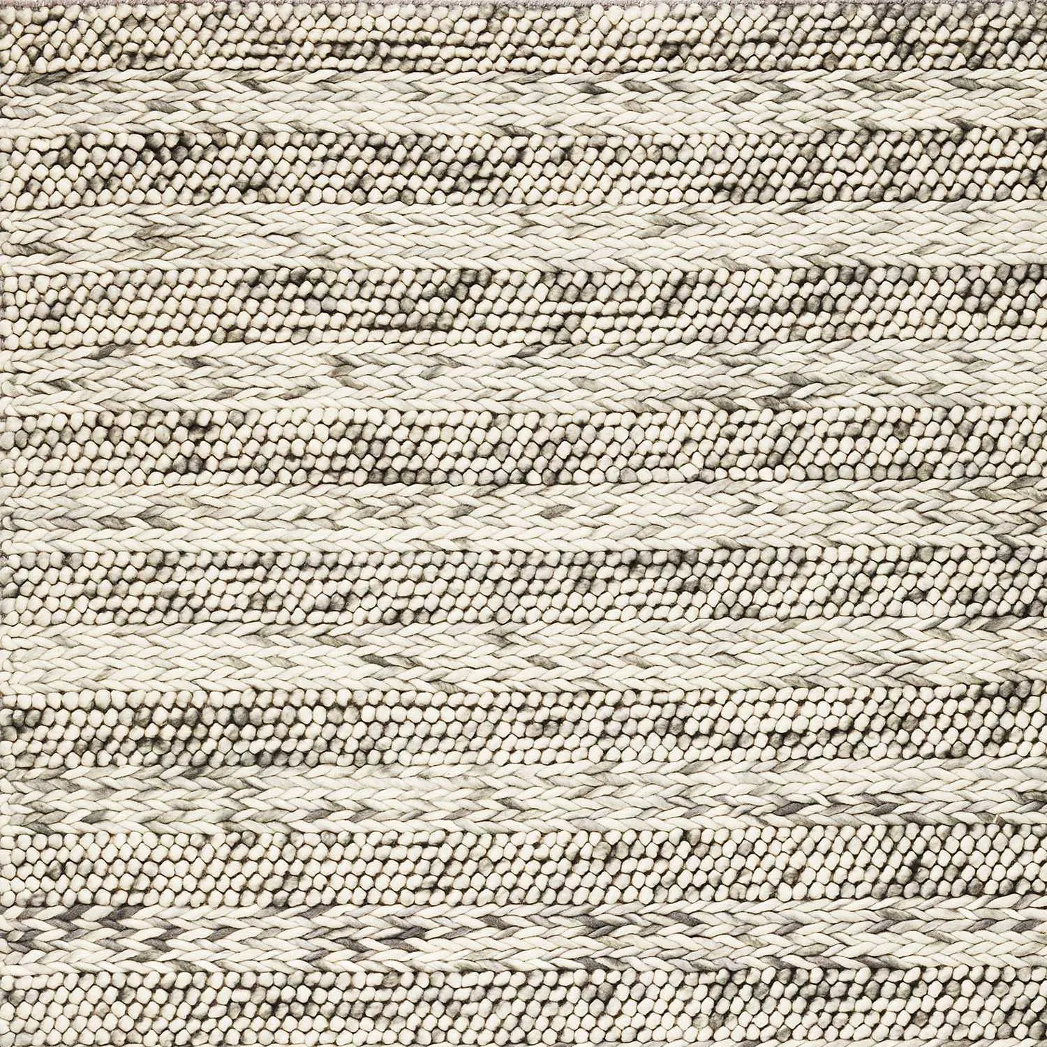 Heather Grey Wool Area Rug 5'x7'