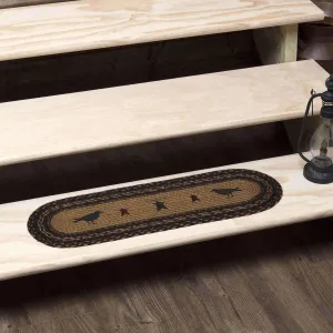 Heritage Farms Crow Jute Stair Tread Oval Latex 8.5x27 kitchen table, dining set