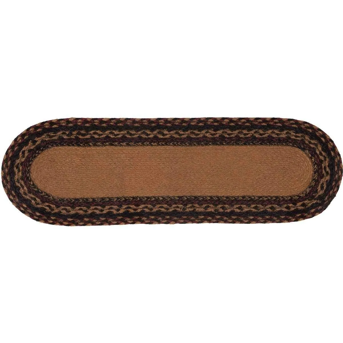 Heritage Farms Crow Jute Stair Tread Oval Latex 8.5x27