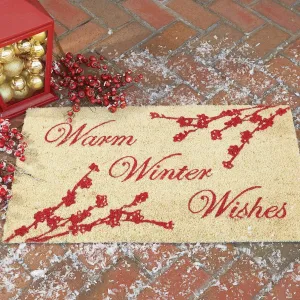 Holly Berries Christmas Doormat modern serveware, serving platter