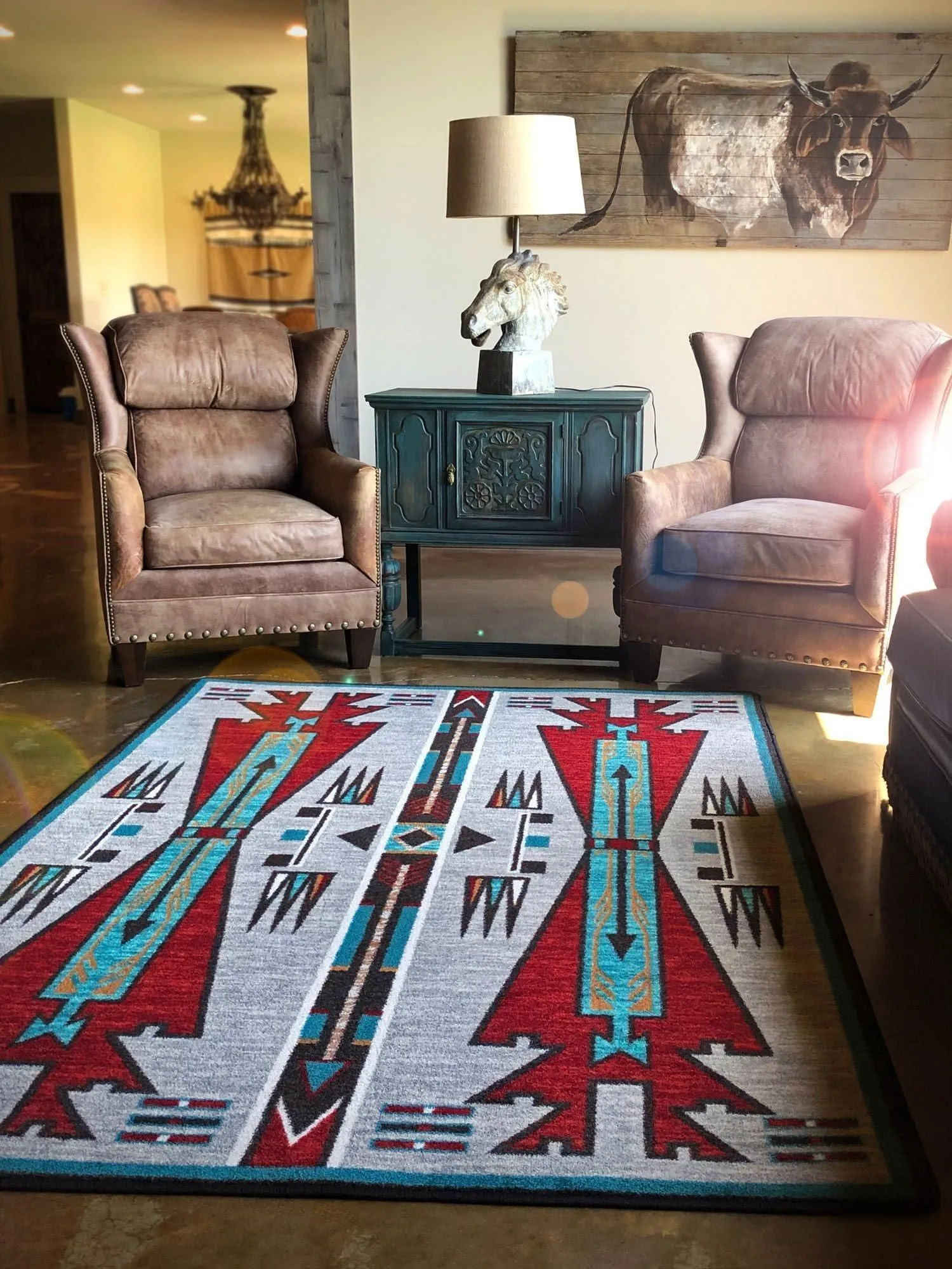 Horse Thieves Area & Accent Rugs (Turquoise)