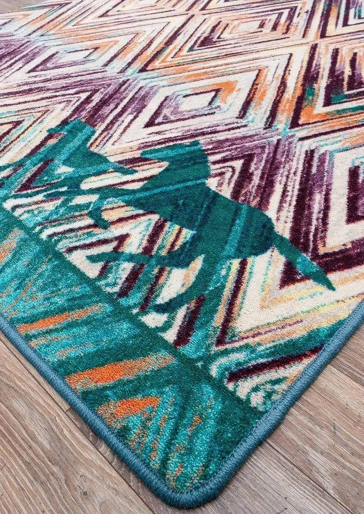 Horses on the Run Area Rug