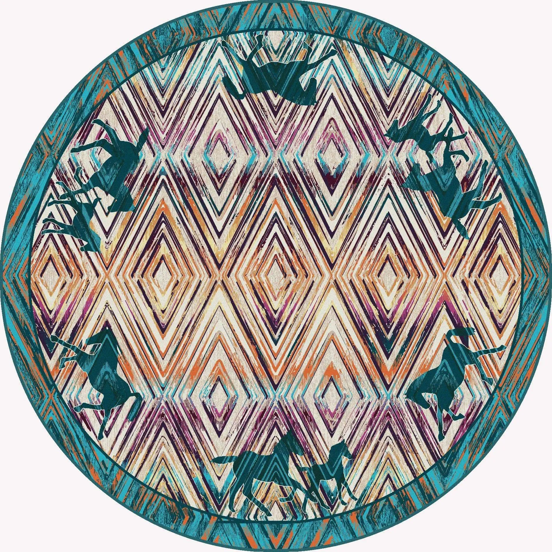 Horses on the Run Area Rug