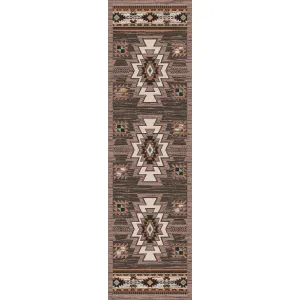 Ilhicamina Aztec Pattern Floor Runner folding guest bed, rollaway bed