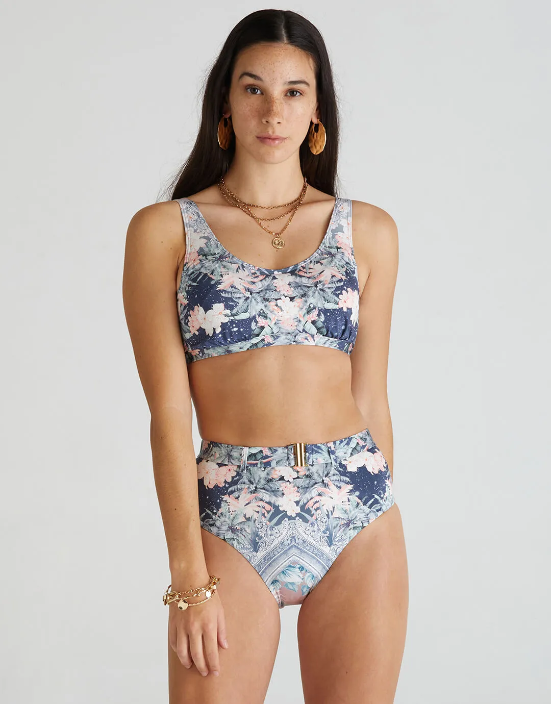 Indianic Marilyn High Waist Bikini Pant - Floral