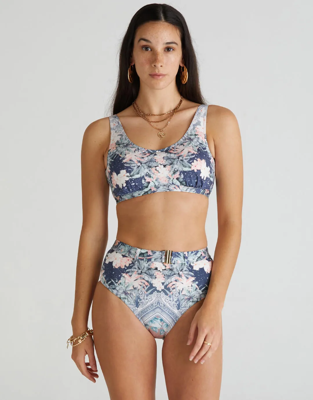 Indianic Marilyn High Waist Bikini Pant - Floral