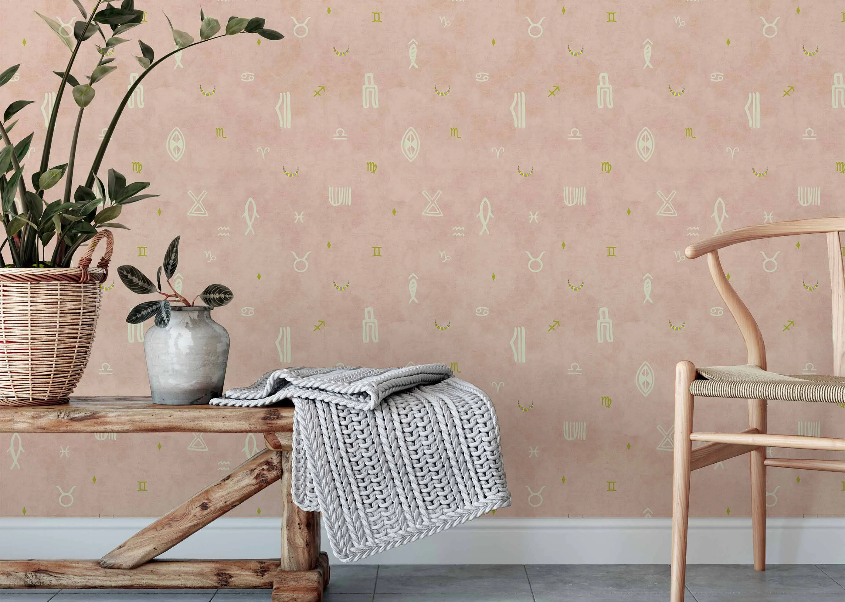 Indus Moon Wallpaper - Blush