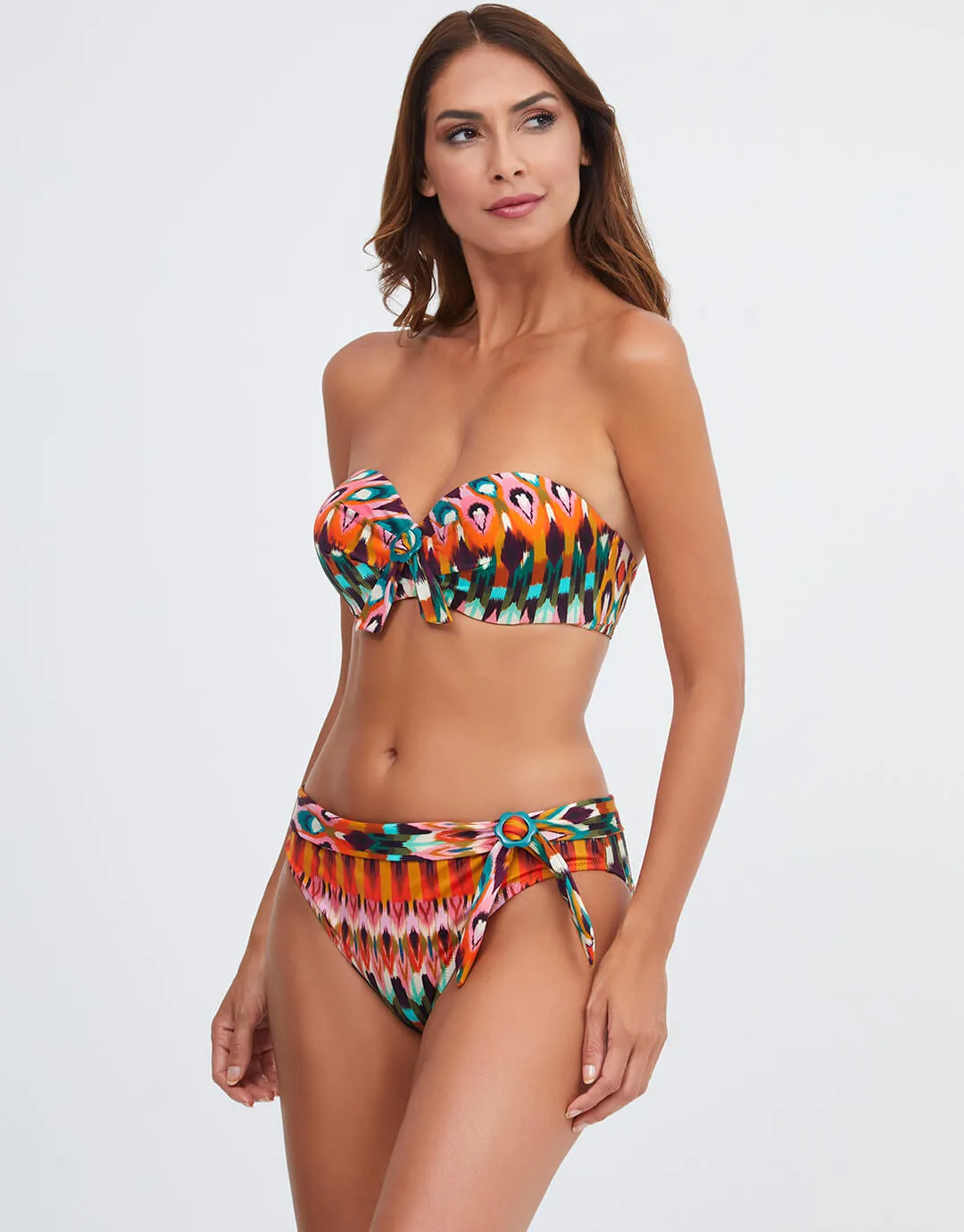 Ipanema Fold Bikini Pant - Pink Multi