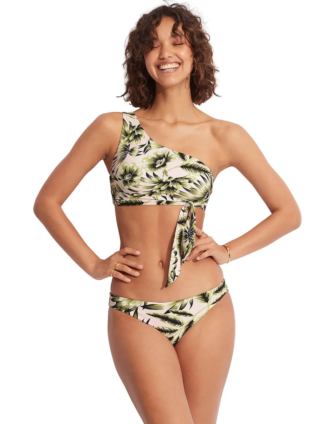 Island In The Sun Hipster Bikini Pant - Avocado