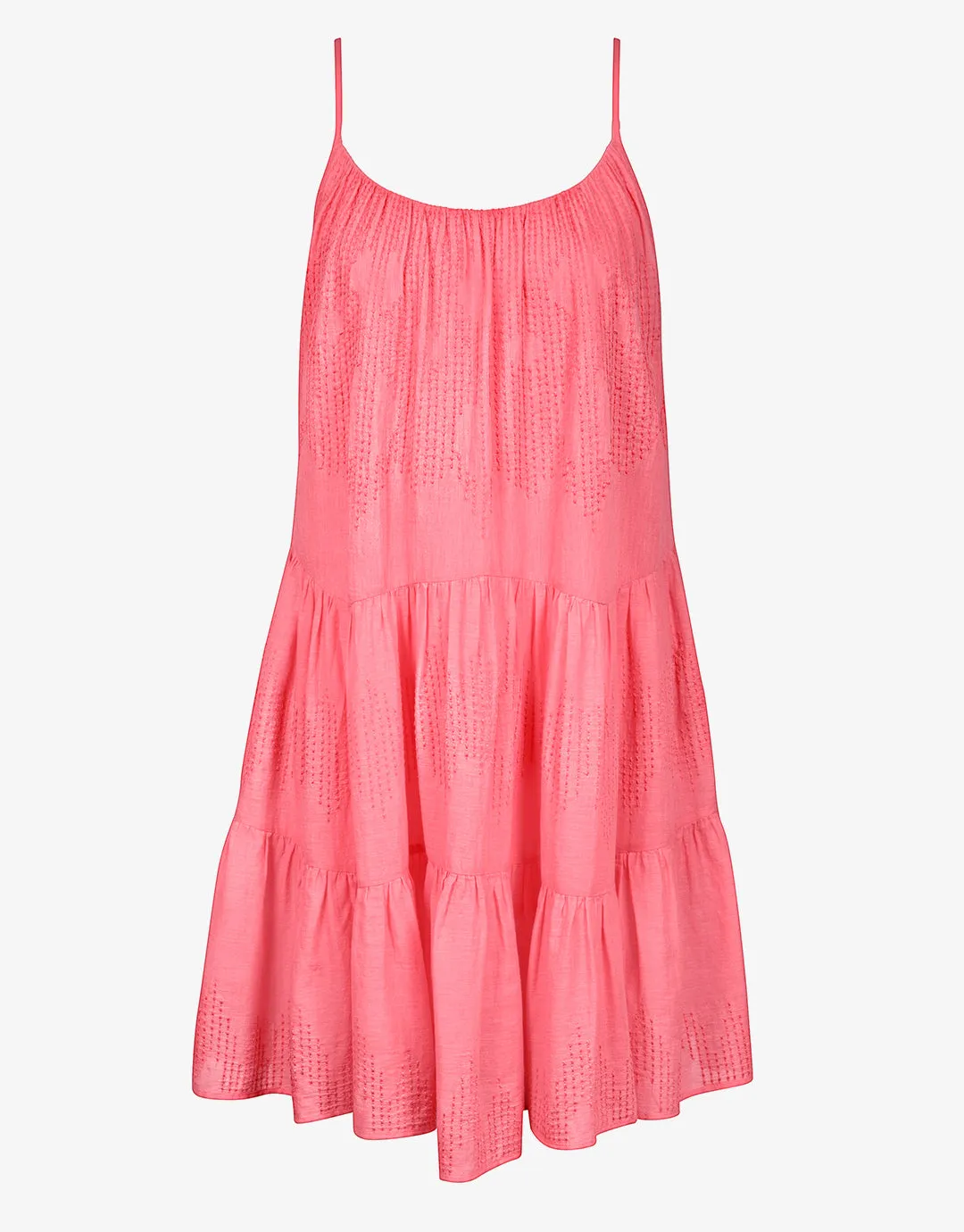 Island Nostalgia Mini Dress - Ocean Coral