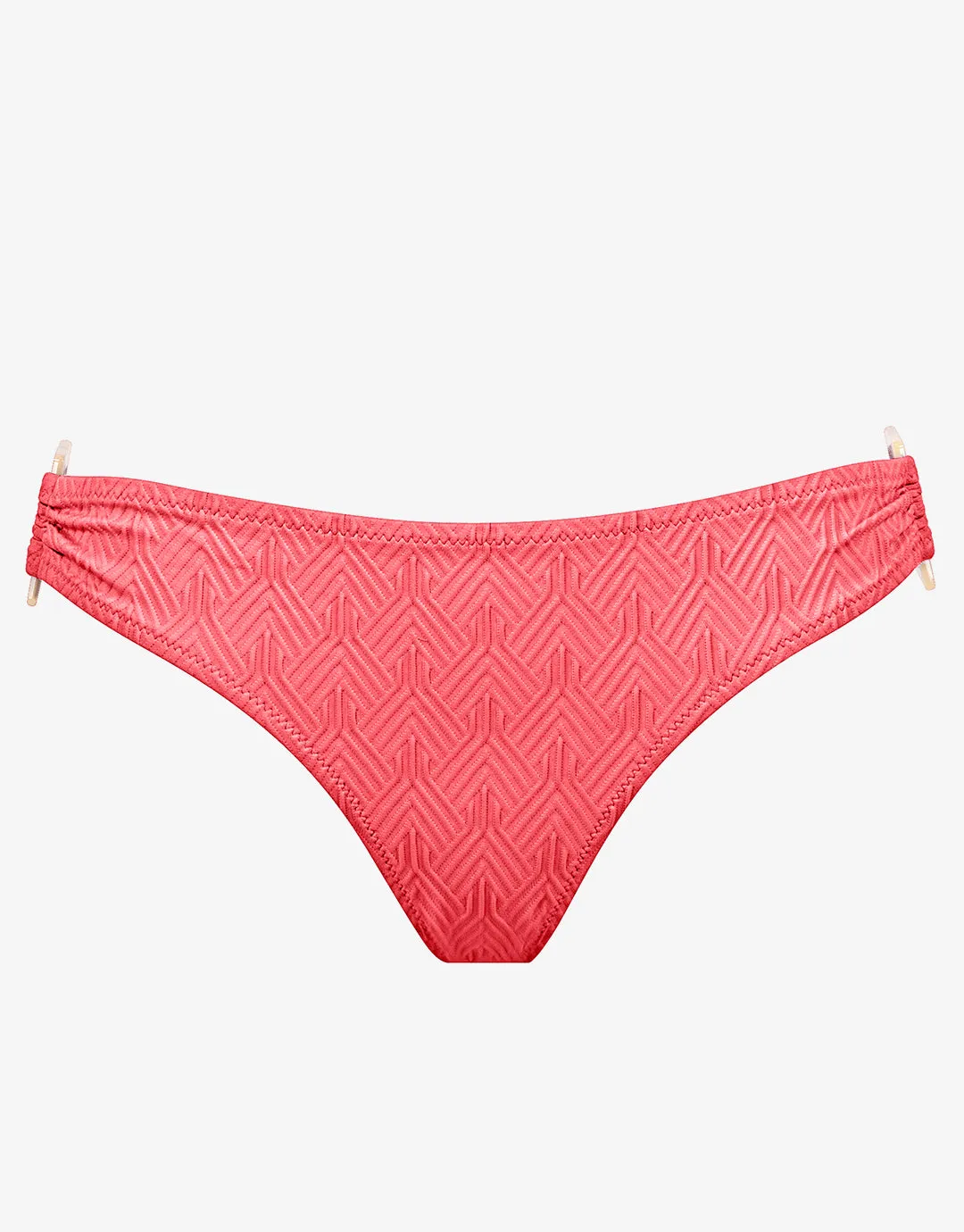 Island Nostalgia Ring Side Hipster Bikini Pant - Ocean Coral