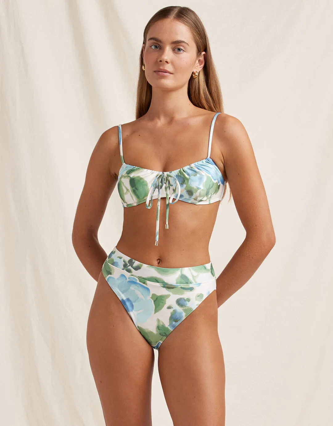 Isles Mid High Cut Bikini Pant - Watercolour