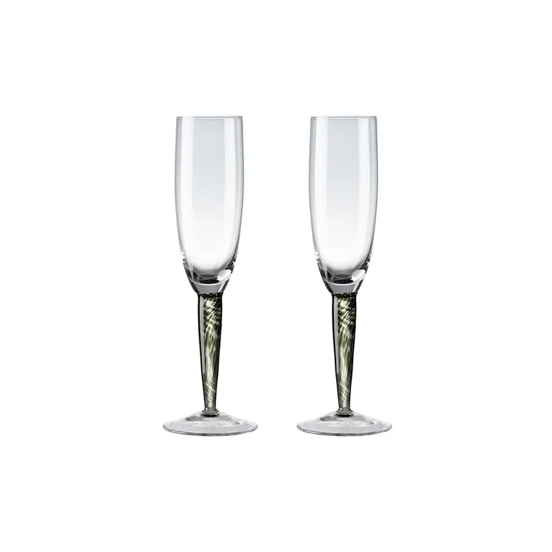 Jet Set of 2 champagne flutes, 240ml ceramic platter, appetizer tray