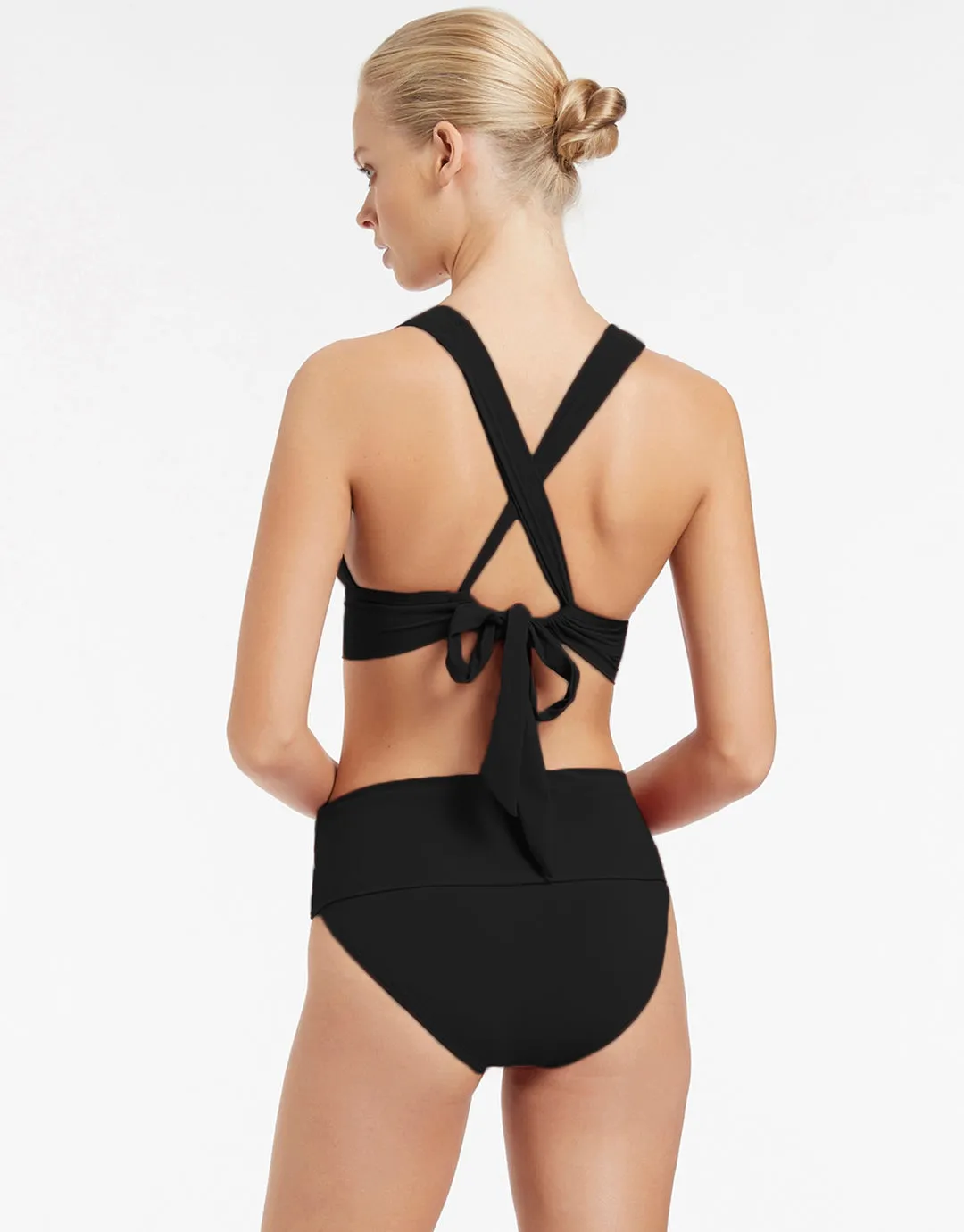 Jetset Soft Tri Bikini Top - Black