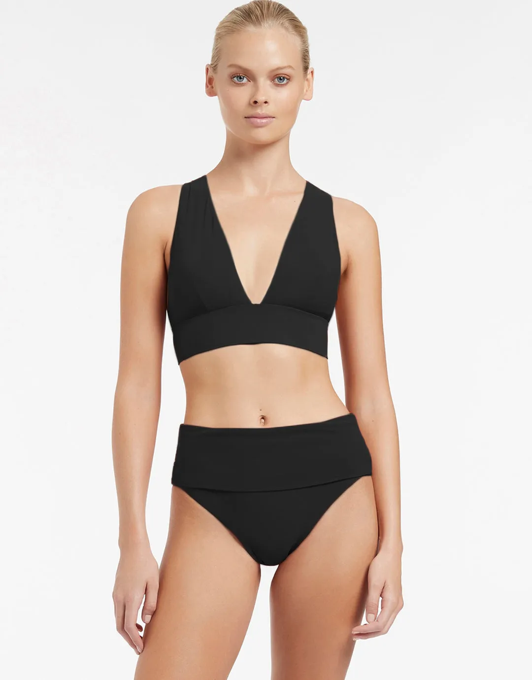 Jetset Soft Tri Bikini Top - Black