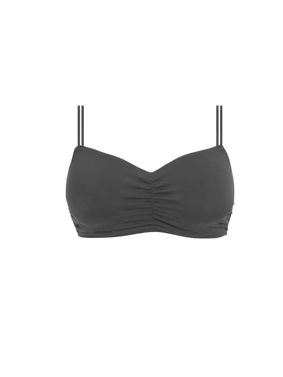 Jewel Cove Bralette Bikini Top - Plain Black